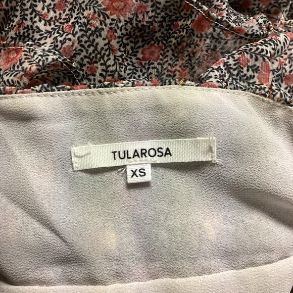 NWT Tularosa Ruffle Tiered Layered  Grey Floral Print Slip Dress Size XS | Alter - Picture 7 of 7